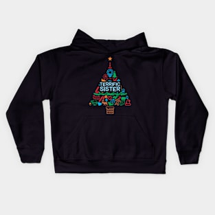 Terrific Sister - Xmas Tree 2 - Christmas Kids Hoodie